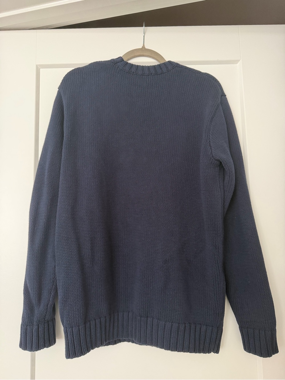 Brandy Melville Navy Crewneck Sweater with Flag Knit - Picture 2 of 4